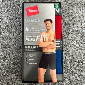 Hanes 4 pack tagless boxer briefs